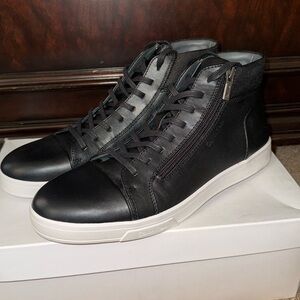 Calvin Klein Men’s Balthazar Brushed Smth/Saffia (Black/White) 10M